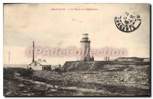 Postcard Old Granville Lighthouse And The Semaphore