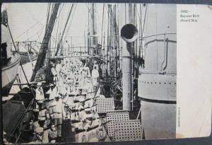 Bayonet Drill Aboard Ship 1908 Souvenir Postcard Company 10007