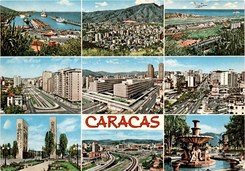 Vintage postcard from Caracas, Venezuela, 1500