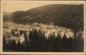 St Blasien Germany Bird's Eye View Real Photo Vintage Postcard