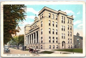 VINTAGE POSTCARD THE MERCY HOSPITAL LOCATED AT CANTON OHIO POSTED 1928