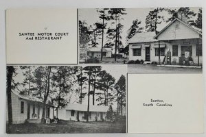 SC Santee South Carolina Motor Court and Restaurant Gas Pumps Postcard S14