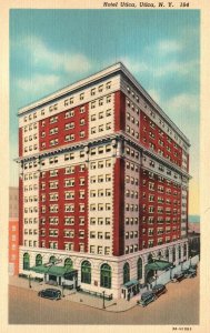 Vintage Postcard 1930's Hotel Utica, Utica New York NY C.T. Art Colortone