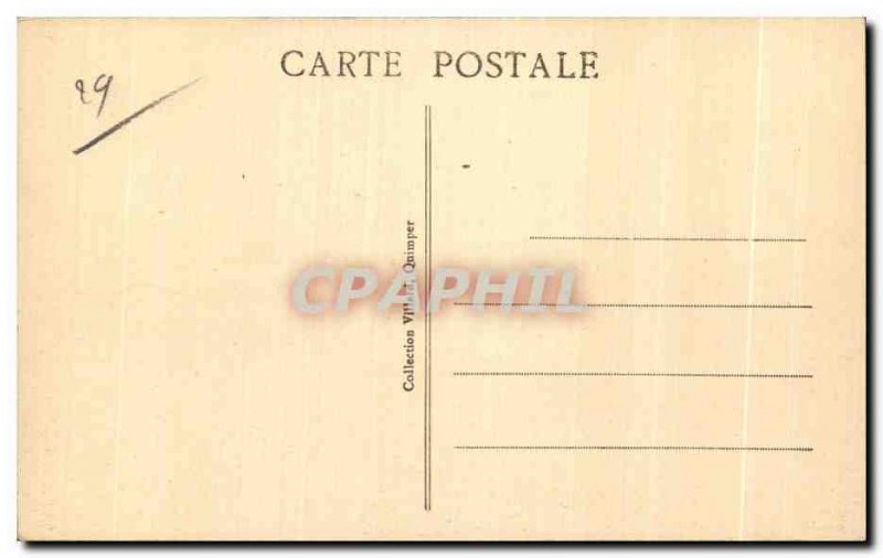 Old Postcard Penmarch A Storm in Monk Rock