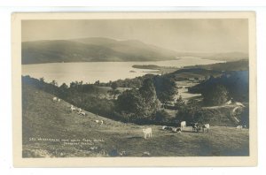 UK - England, Windermere from above Ferry Hotel  RPPC