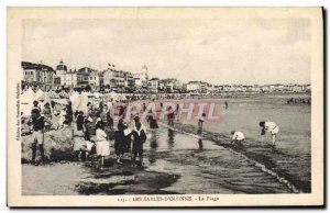 Old Postcard The Sables d & # 39Olonne The Beach