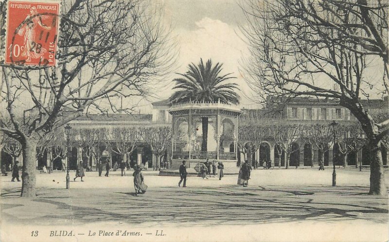 Algeria Postcard Blida La Place d'Armes