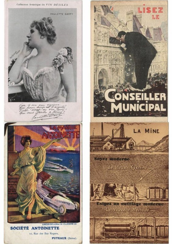 ADVERTISING PUBLICITÉ with BETTER 110 Vintage Postcards Pre-1940 (L4542)