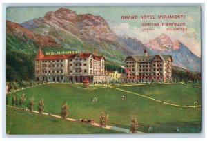 c1910's A View Of Grand Hotel Miramonti Buildings Gazebo And Mountains Postcard 