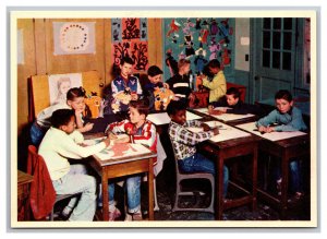 Grade School Art Room Boys Town Nebraska ©1956 Postcard Continental View Card