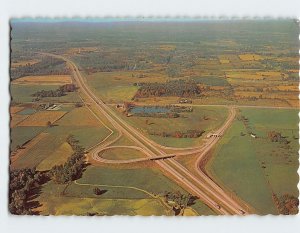 Postcard Indiana Toll Road La Porte Indiana USA