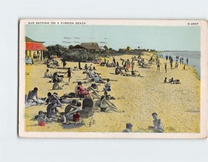 Postcard Sun Bathing On Florida Beach Florida USA