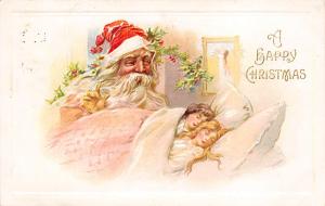 Santa Claus 1910 very light postal marking on front