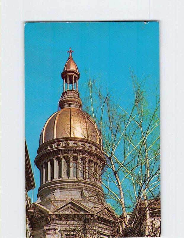 Postcard The State Capitol Gold Dome, Trenton, New Jersey
