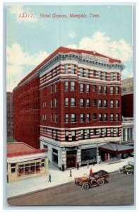 Memphis Tennessee TN Postcard Hotel Gayoso Building Street View Cars c1910's