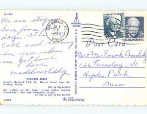 Pre-1980 TWO VIEWS ON CARD Bar Harbor Maine ME ho7561