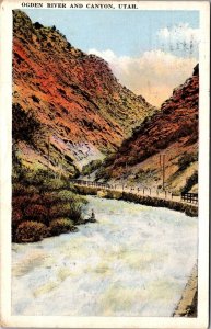 Ogden River and Canyon, UT c1934 Vintage Postcard R71