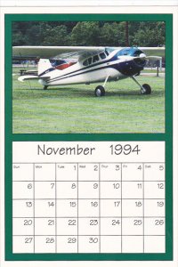 November 1994 Limited Editon Calendar Cardm AirShow '94 Cessna 195