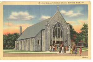 Postcard Saint Edmund's Catholic Church Rehoboth Beach DE 1947