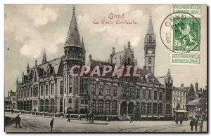Old Postcard Belgium Ghent The central station