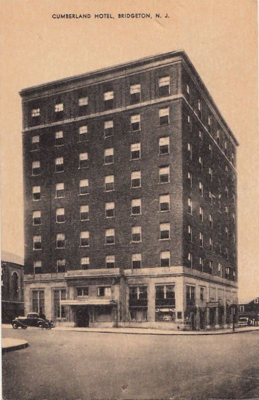 Postcard Cumberland Hotel Bridgeton NJ