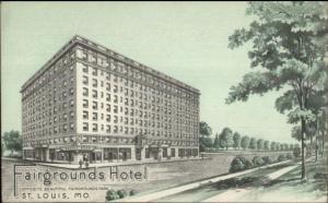 St. Louis MO Fairgrounds Hotel c1920 Postcard EXC COND