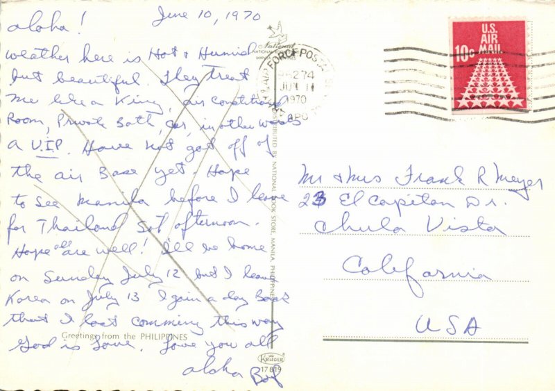 PC PHILIPPINES, TAGAYTAY, MAYON VOLCANO, Modern Postcard (b43069)