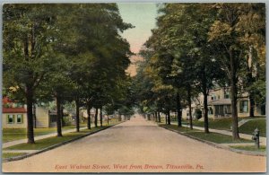 TITUSVILLE PA EAST WALNUT STREET ANTIQUE POSTCARD