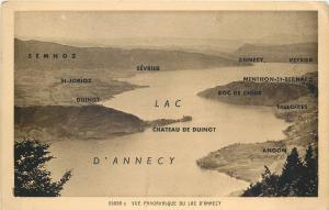 Lac Annecy lake map France
