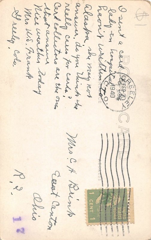 H72/ Greeley Colorado RPPC Postcard c1940 Railroad Grade Tracks 155