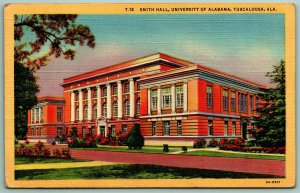 Smith Hall University of Alabama Tuscaloosa AL UNP Unused Linen Postcard G7