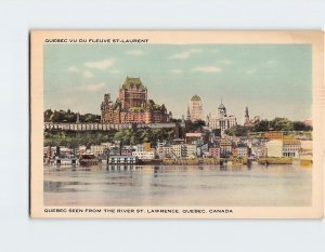 Postcard Quebec Seen From The St. Lawrence, Quebec City, Canada