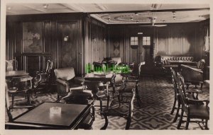 Postcard Ship D Dresden Smoking Room Norddeutscher Lloyd Bremen