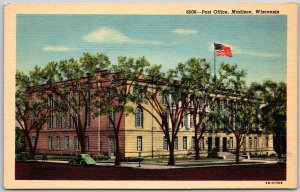 Madison Wisconsin WI, State Post Office, Historical Building, Vintage Postcard