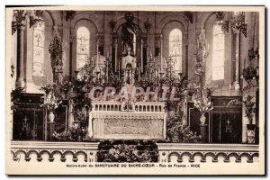 Old Postcard Altar of the Sanctuary of the Sacred Heart Rue de France Nice