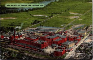Aerial View, John Morrell Packing Plant, Ottumwa IA Vintage Postcard Q47