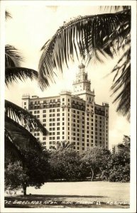 Miami FL Everglades Hotel c1940 Real Photo Postcard