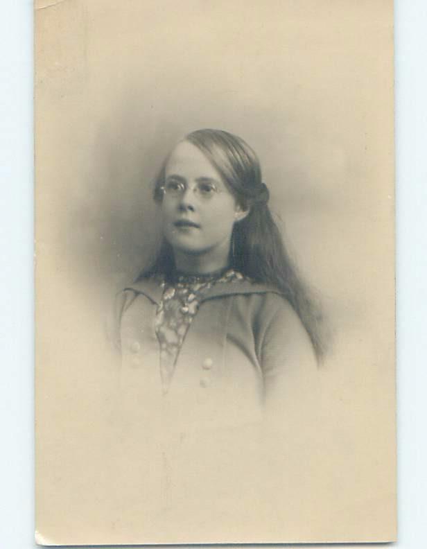 c1910 rppc GIRL WEARING GLASSES Halifax Nova Scotia NS HM4240