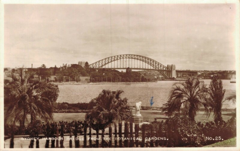 Australia Sydney Harbour Bridge From the Botanical Gardens RPPC 05.36 