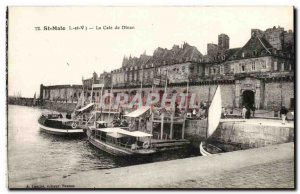Postcard Old St Malo Dinan Charter Cale