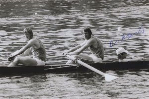 Gunkel Neubert Lucke German Rowing Olympic Games Hand Signed Photo