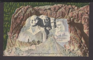 South Dakota - Aerial View Mount Rushmore, Black Hills - Linen