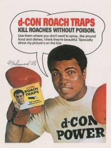 Muhammad Ali Boxer Boxing Roach Killer Advertising postcard