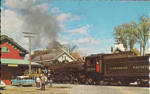 Chester VT, Depot, RR Station, Steam Locomotive, Steamtown USA, Railroad 1950's