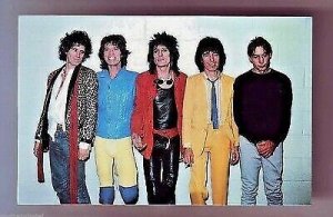 The ROLLING STONES Great Band Photo NOS Post Card Mint 1980s Coral-Lee SC18556