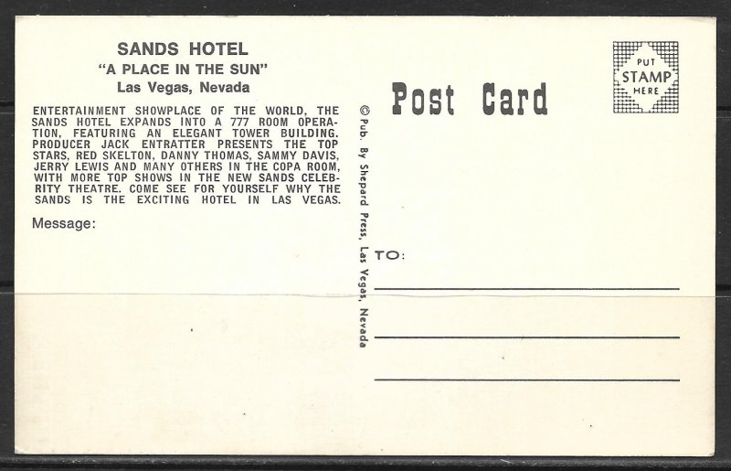 Nevada, Las Vegas - The Sands Hotel - [NV-007]