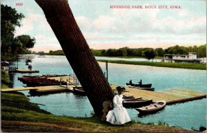 Postcard Riverside Park in Sioux City, Iowa~138097