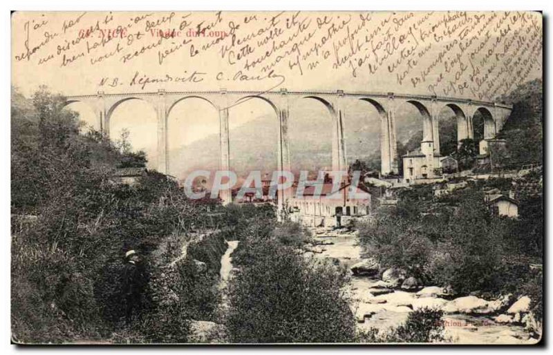 Old Postcard Nice Viaduct wolf