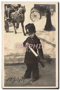 Old Postcard Police Detective Children