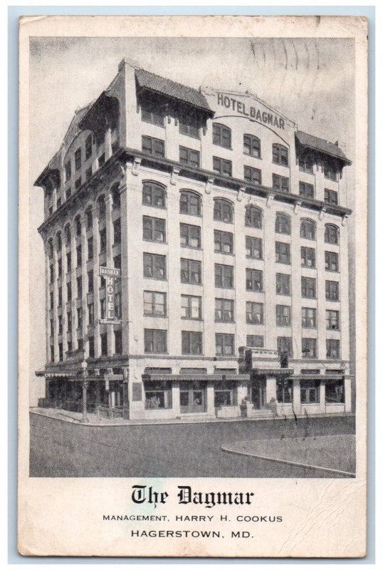 1936 The Dagmar Building Hagerstown Maryland MD Posted Vintage Postcard